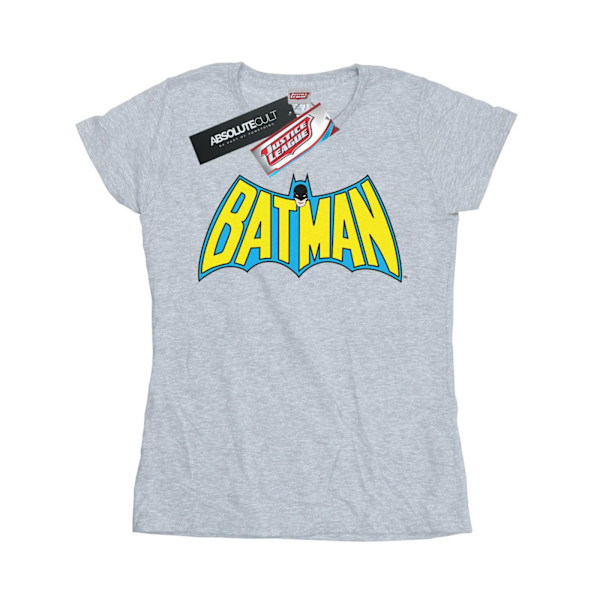 DC Comics Dam/Kvinnor Batman Retro Logo Bomull T-shirt S Spor Sports Grey S