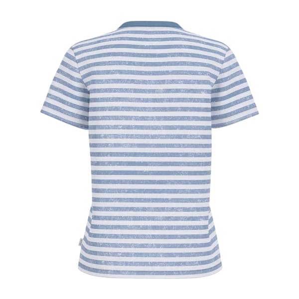 Guess Randig Slim T-shirt för damer 8 UK Blå Blue 8 UK