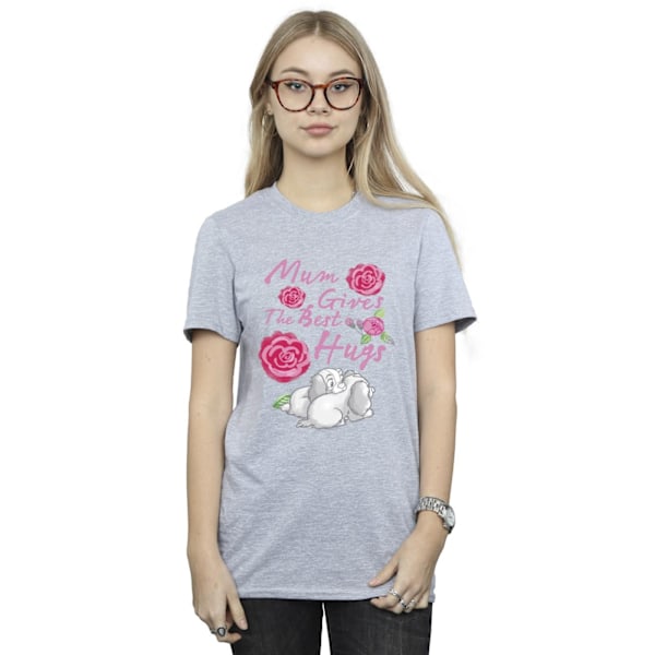 Disney Dam/Kvinnor Lady Och Lufsen Mamma Kramar Bomull Pojkvän Sports Grey 3XL
