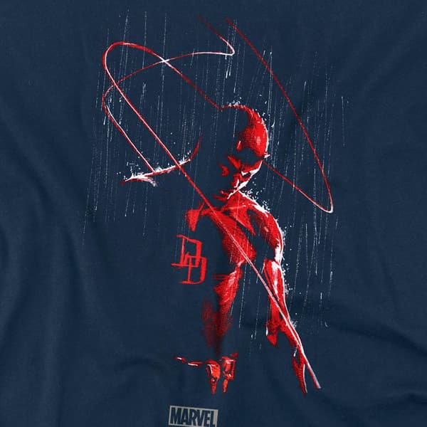 Daredevil Unisex Vuxen Regn T-shirt M Marinblå Navy M