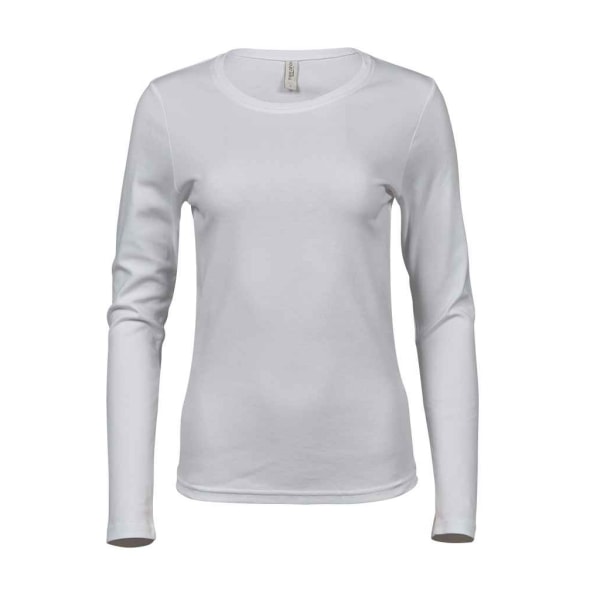 Tee Jays Dam/Dam Interlock Långärmad T-shirt 3XL Vit White 3XL