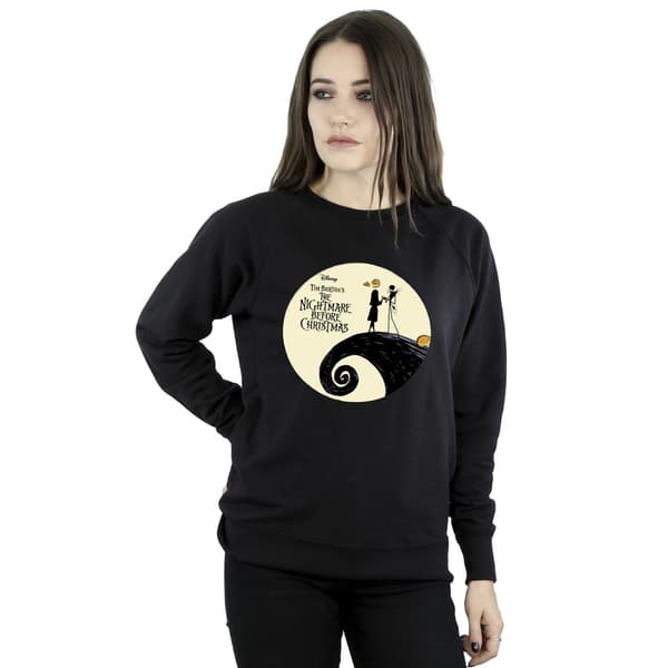 The Nightmare Before Christmas Dam/Kvinnor Logotyp Sweatshirt M Navy Blue M