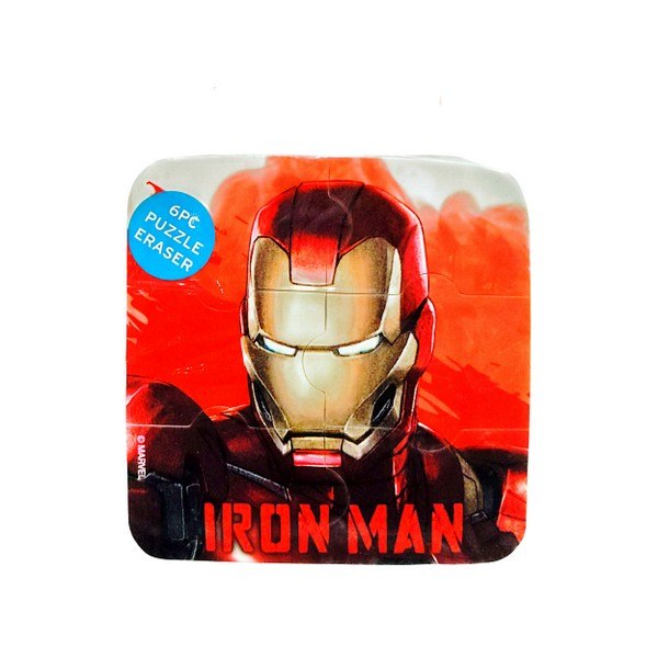Iron Man Pussel Suddgummi (Paket med 6) En Storlek Röd/Guld Red/Gold One Size