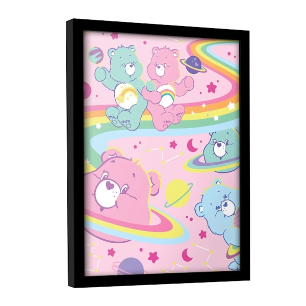 Care Bears Rymdbåge Regnbåge Inramad Poster 40cm x 30cm Rosa Pink/Multicoloured 40cm x 30cm