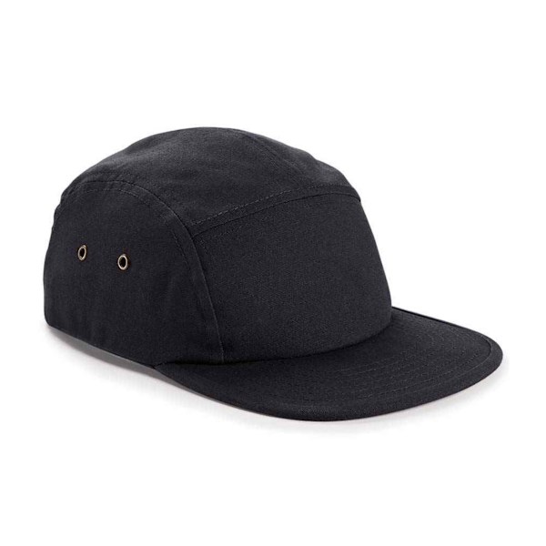 Beechfield Baseballkeps i bomullscanvas, One Size, Svart Black One Size