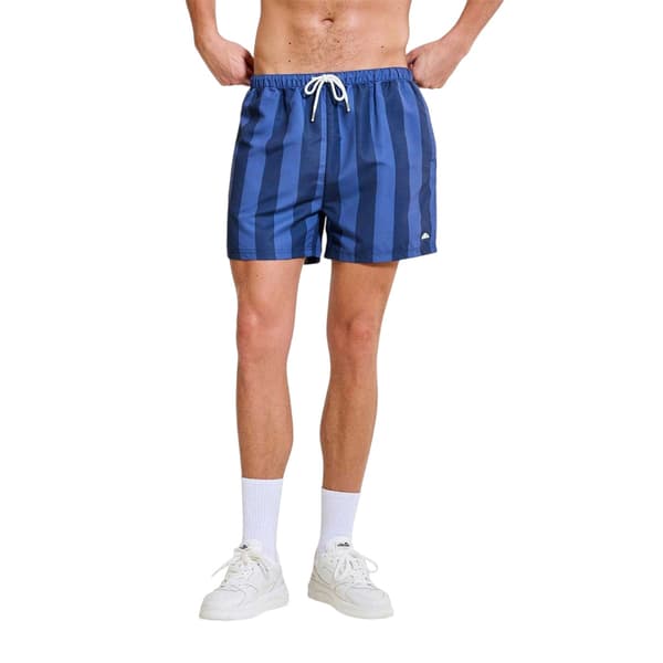 Ellesse Herr Staziona Vertikalrandiga Badshorts S Marinblå Navy S