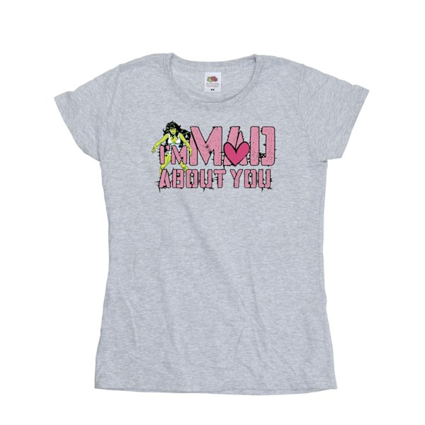 Marvel Womens/Ladies She-Hulk Mad About You Bomull T-shirt XL S Sports Grey XL