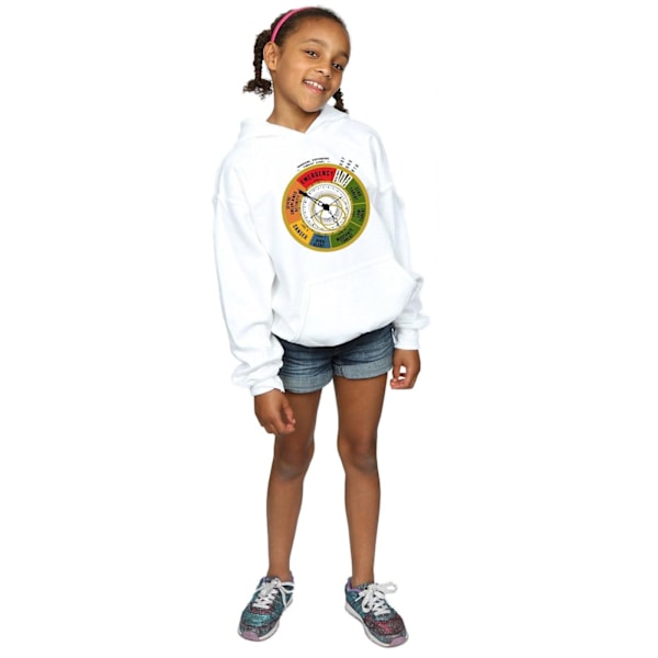 Fantastiska vidunder Girls Threat Level Hoodie 9-11 år Vit White 9-11 Years