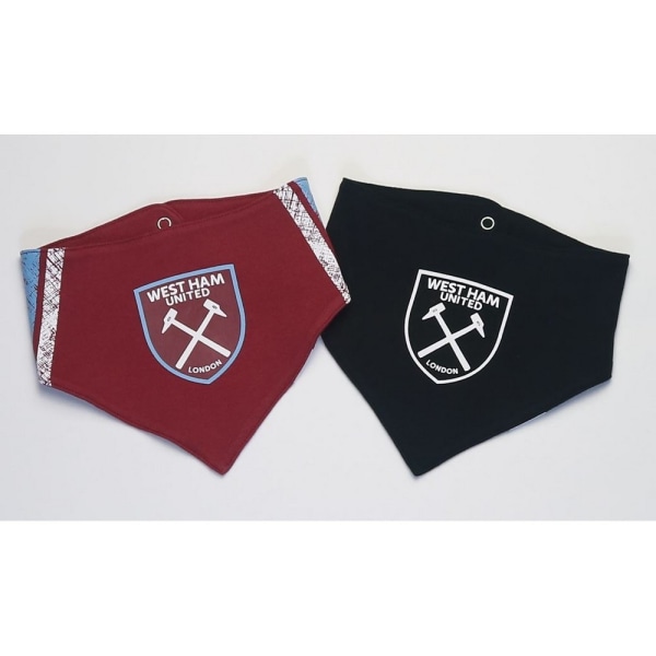 West Ham United FC 2022-23 Haklapp (2-pack) One Size Claret Red/ Claret Red/Sky Blue/Black One Size