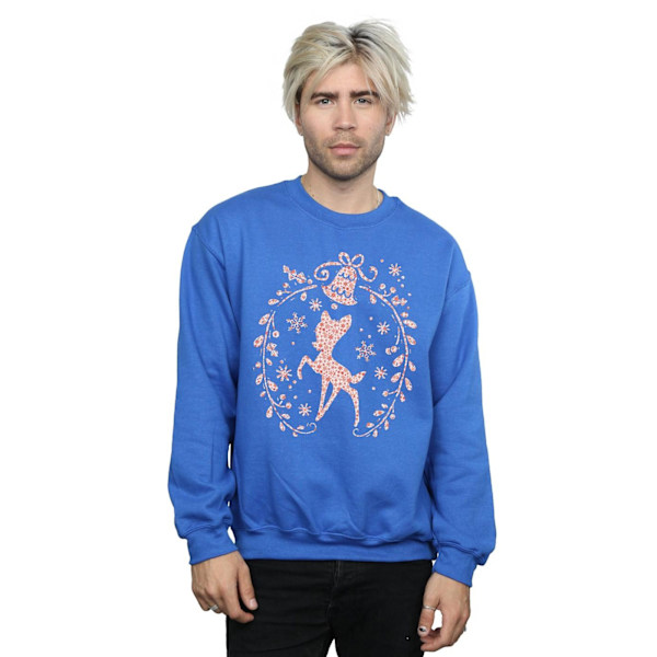 Disney Herr Bambi Julkrans Sweatshirt M Royal Blue Royal Blue M