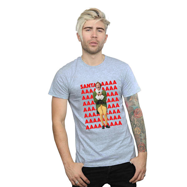 Elf Herr Buddy Santa Scream T-shirt L Sports Grey Sports Grey L