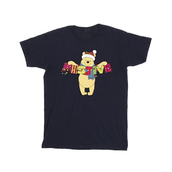 Disney Winnie The Pooh Jul T-shirt 7-8 år Marinblå Navy Blue 7-8 Years