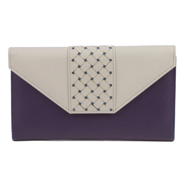 Eastern Counties Leather Donna Contrast Panel Läderplånbok En Purple/Ivory One Size