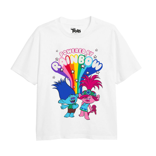Troll Girls Powered By Rainbows T-shirt 5-6 år Vit White 5-6 Years