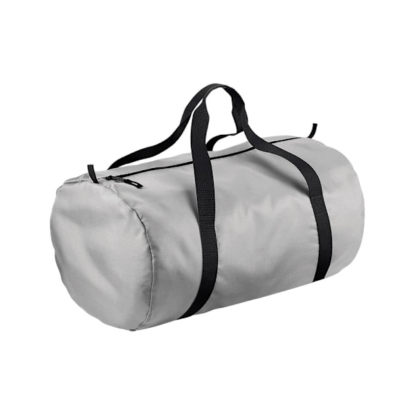 BagBase Packaway Barrel Bag One Size Silver/Black Silver/Black One Size