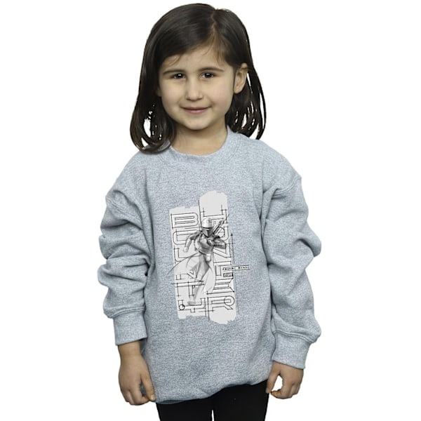 Star Wars Girls The Book Of Boba Fett Fennec Illustration Sweatshirt Sports Grey 7-8 Years