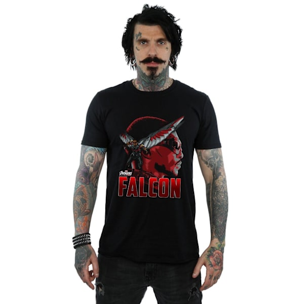 Marvel Herr Avengers Infinity War Falcon Karaktär T-shirt XXL Black XXL