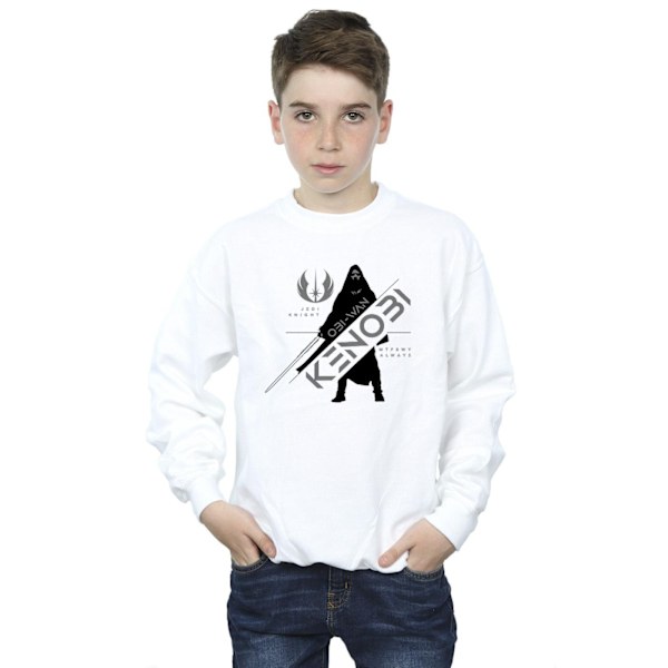 Star Wars Boys Obi-Wan Kenobi Jedi Knight Sweatshirt 9-11 år White 9-11 Years