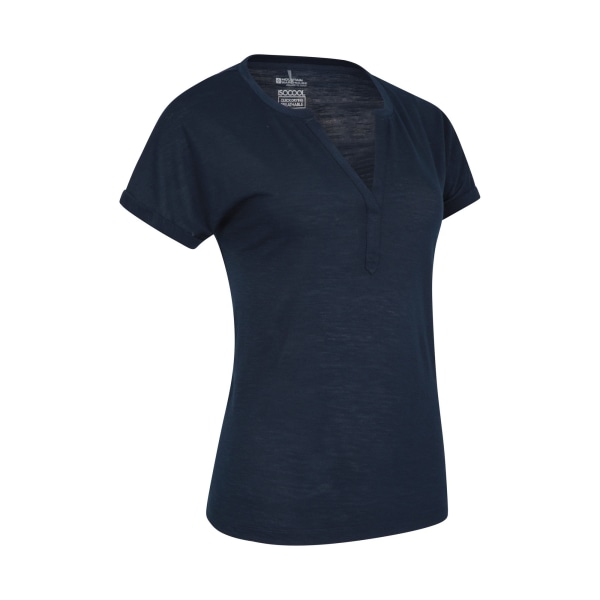 Mountain Warehouse Dam/Damer Skye Slub Snabbtorkande T-shirt 18 Navy 18 UK