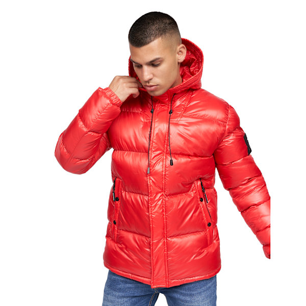 Crosshatch Mens Crosswell High Shine Jacket M Röd Red M