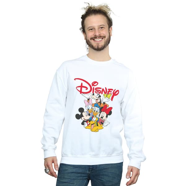 Disney Herr Mickey Mouse Crew Sweatshirt S Vit White S