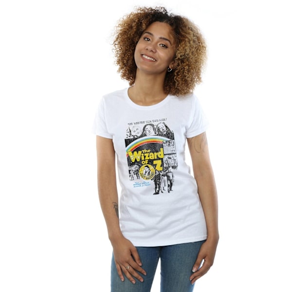 The Wizard Of Oz Dam/Damer Distressed Filmaffisch Bomull T-shirt White L