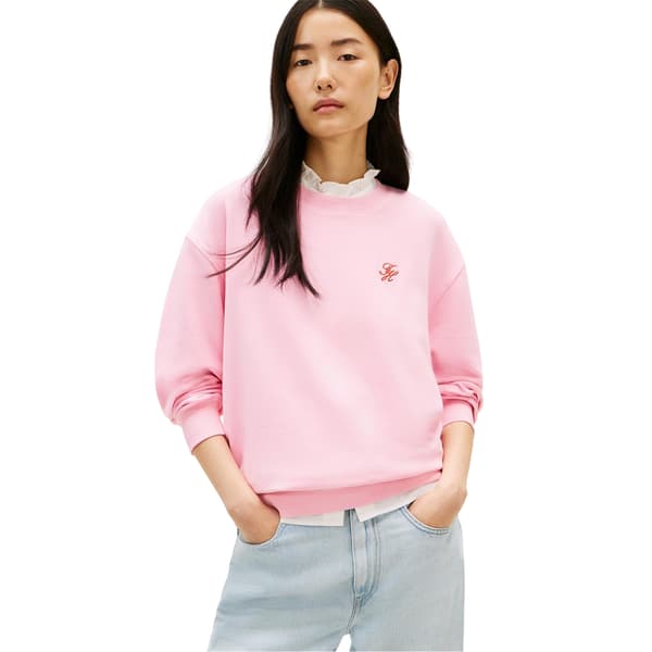 Tommy Hilfiger Dam/Kvinnor Script Sweatshirt 12 UK Rosa Pink 12 UK