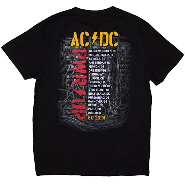 AC/DC Unisex Vuxen PWR-UP EU Tour ´24 Control Wires Ryggtryck Black XXL