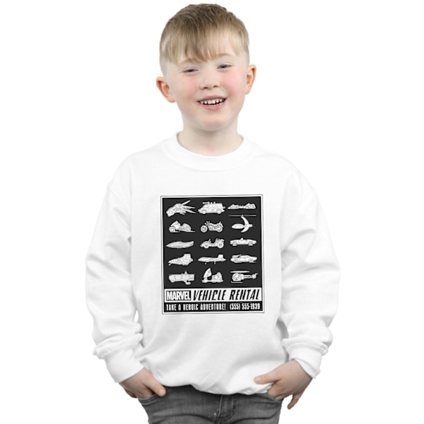 Marvel Boys Vehicle Rentals Mono Sweatshirt 12-13 år Vit White 12-13 Years