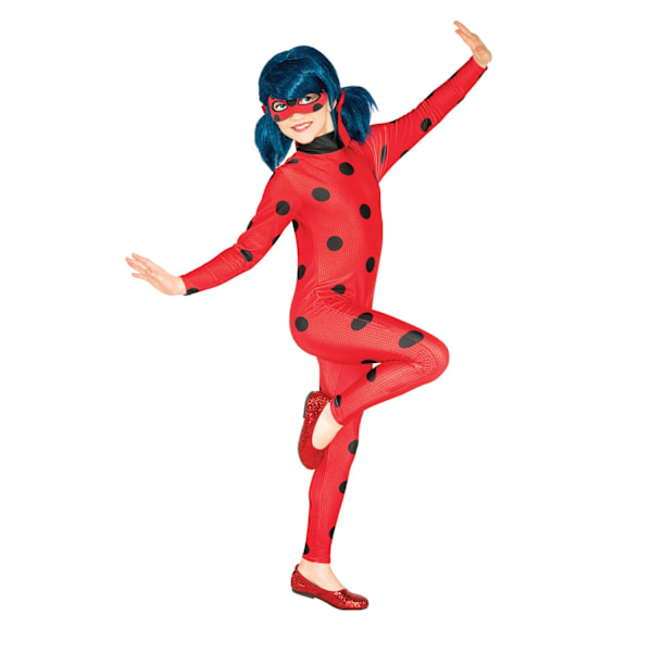 Miraculous Ladybug Kostym 5-6 År Röd/Svart Red/Black 5-6 Years
