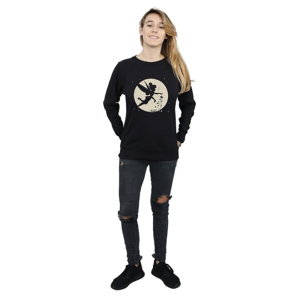 Tinkerbell Dam/Kvinnors Månsweatshirt XXL Svart Black XXL