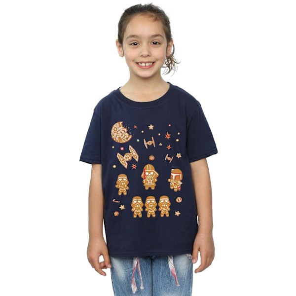 Star Wars Girls Gingerbread Empire Bomull T-shirt 5-6 år Marinblå Navy Blue 5-6 Years