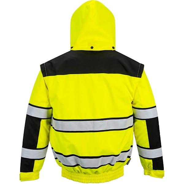 Portwest Herr Klassisk Bomberjacka i Hög Synlighet för Alla Väder Yellow/ Black S