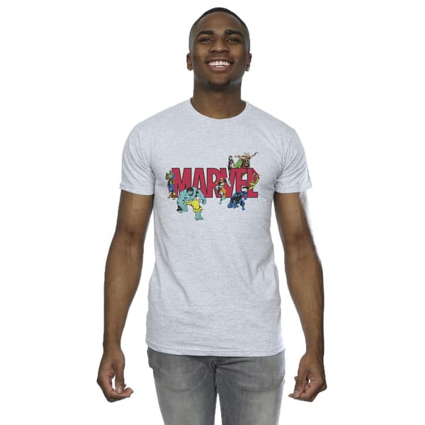 Marvel Herr Comics Karaktärer T-Shirt S Vit White S