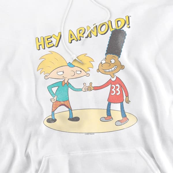 Hey Arnold! Herr Arnold & Gerald Hoodie L Vit White L