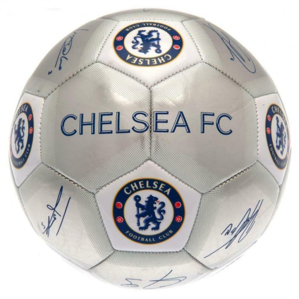 Chelsea FC Signature Football 5 Silver Silver 5