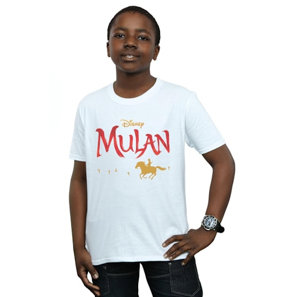 Disney Boys Mulan Movie Logo T-Shirt 3-4 år Vit White 3-4 Years