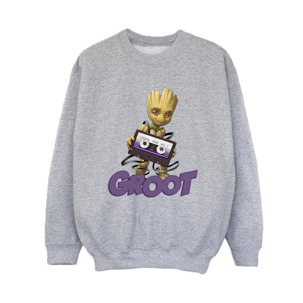 Guardians Of The Galaxy Boys Groot Kassett Sweatshirt 12-13 År Sports Grey 12-13 Years