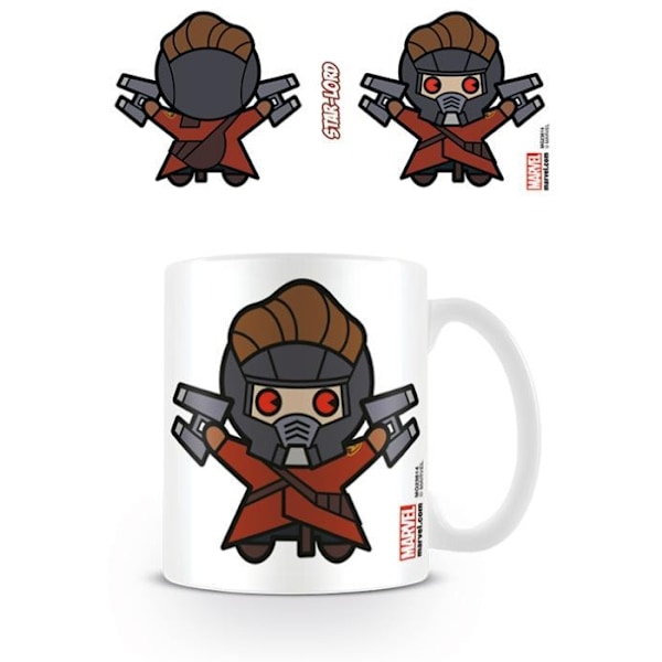 Marvel Kawaii Star-Lord Mug Storlek One Vit/Grå/Brun White/Grey/Brown One Size