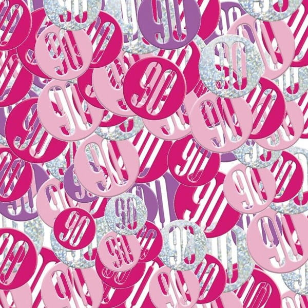 Unik fest Glitz folie konfetti 80 rosa Pink 80