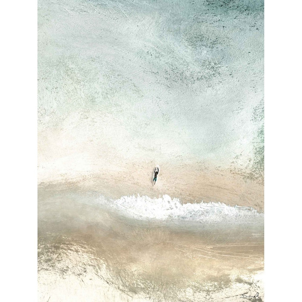 Dan Hobday Lone Surfer Print 50cm x 40cm Vit/Blå White/Blue 50cm x 40cm