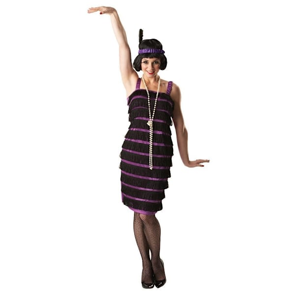 Bristol Novelty Dam/Dam Flapper Kostym M Lila/Svart Purple/Black M