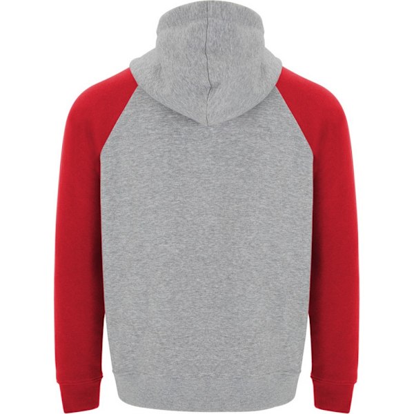 Roly Unisex Vuxen Badet Tvåfärgad Huvtröja XL Heather Grey/Red Heather Grey/Red XL