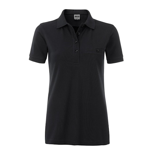 James och Nicholson Dam/Dam Arbetskläder Fick Polo L Svart Black L