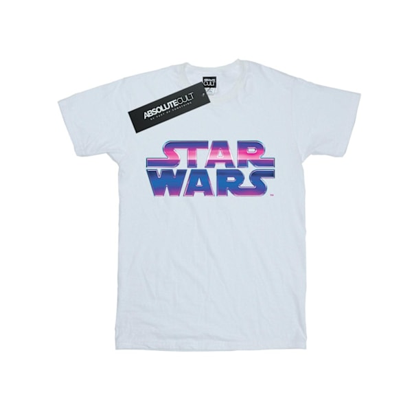 Star Wars T-shirt i neon med logotyp för flickor 12-13 år Vit White 12-13 Years