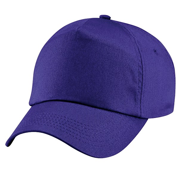 Beechfield Plain Unisex Junior Original 5 Panel Baseball Cap On Purple One Size