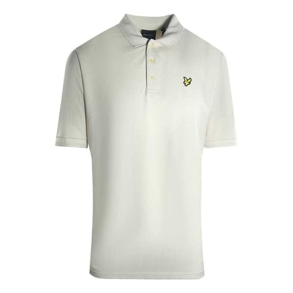 Lyle & Scott Herr Tipped Textured Pikétröja XL Light Mist Light Mist XL