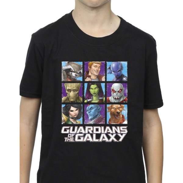 Guardians Of The Galaxy Boys Character Squares T-Shirt 9-11 Ja Black 9-11 Years