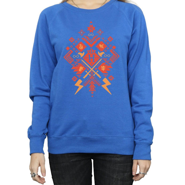 Harry Potter Dam/Damer Jul Fair Isle Sweatshirt M Royal Royal Blue M