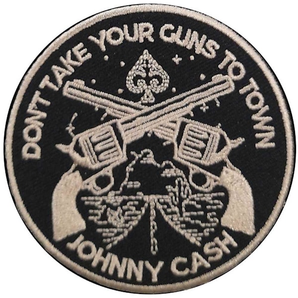 Johnny Cash Don´t Take Your Guns Standard Patch One Size Svart/ Black/Beige One Size